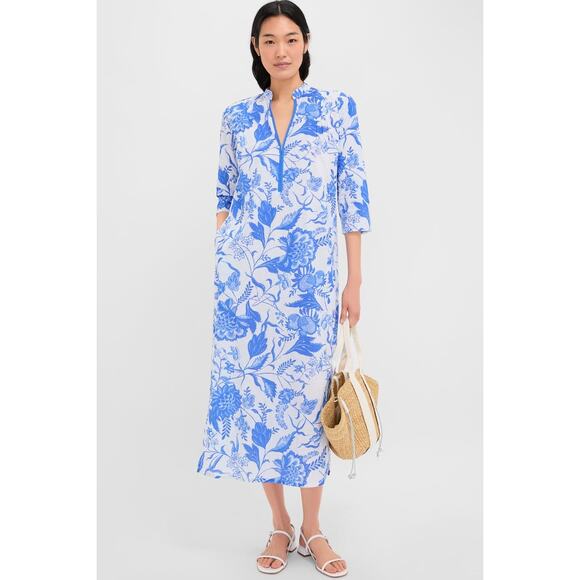 RO'S GARDEN Blue Tiffany Asha Long Kurta Size L NWT Retail $185 Tuckernuck - Picture 4 of 8